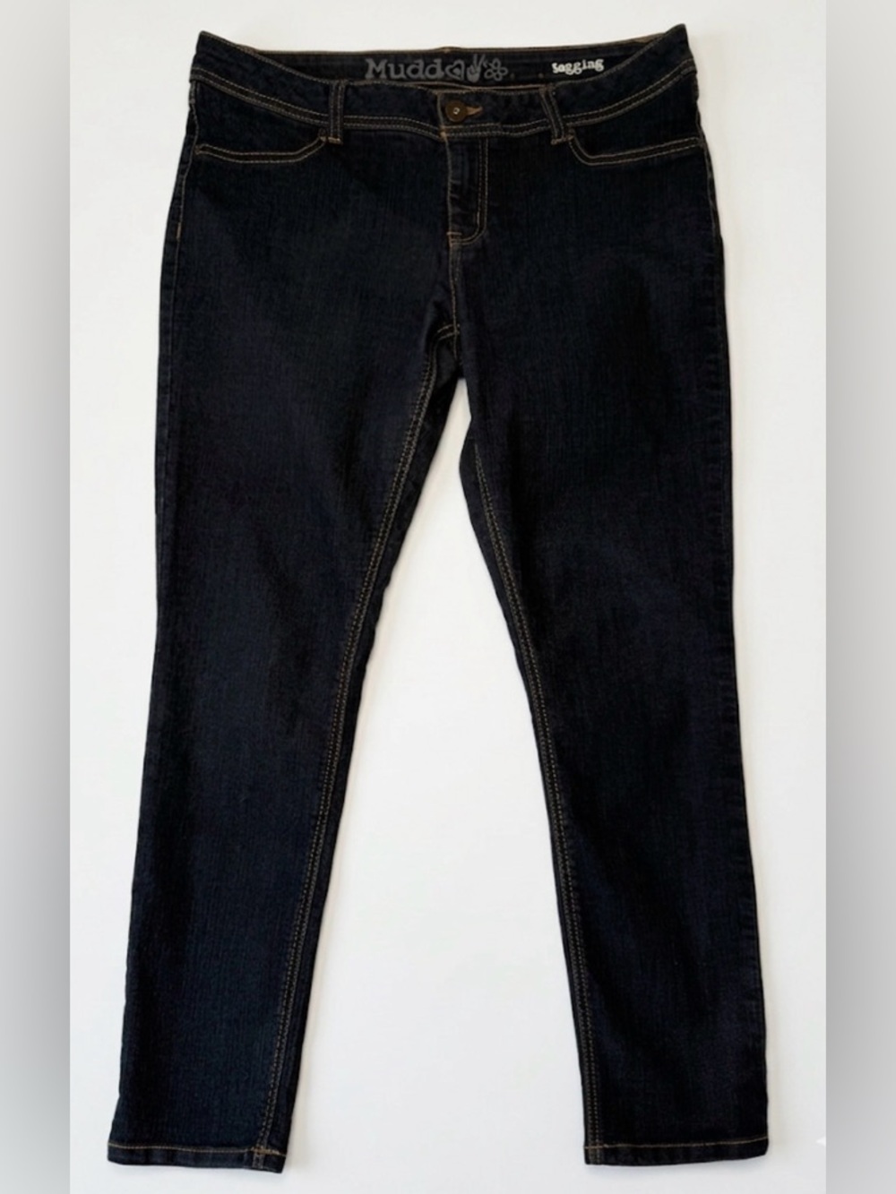 Mudd Skinny Jeans with Contrast Stitching Dark Blue Size 15